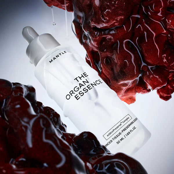 MANTLE Scandinavian skincare products including serums and moisturisers for hydration, radiance and skin barrier support