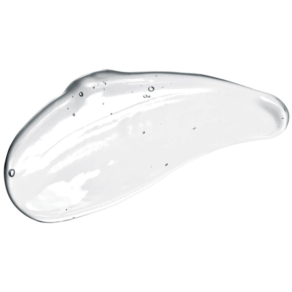 Clear gel-like substance on a white background
