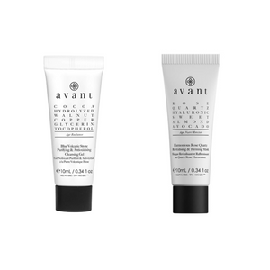 Freebie: Avant Skincare Blue Volcanic Stone Cleansing Gel 10ml & Rose Quartz Firming Mask 10ml