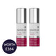 Two bottles of Environ Focus Care Youth+ Avance Moisturiser on a white background with a worth label.