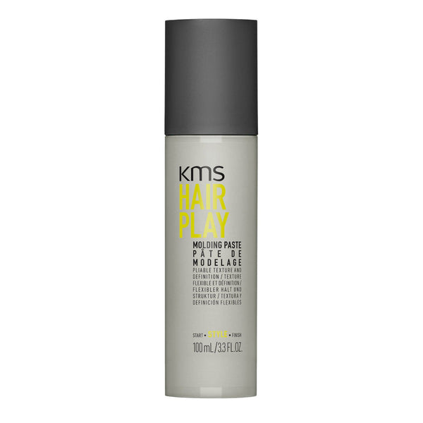 KMS Hair Play molding paste bottle on a white background