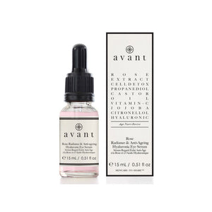 Avant Skincare Rose Radiance & Anti-ageing Hyaluronic Eye Serum  and packaging
