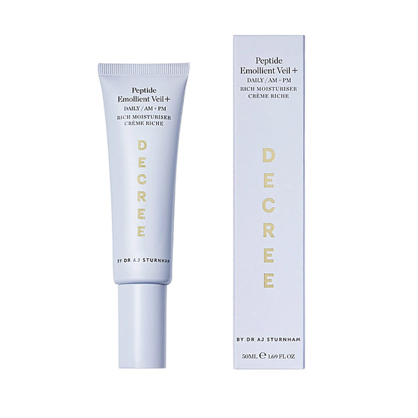 Decree Peptide Emollient Veil + 50ml and packaging