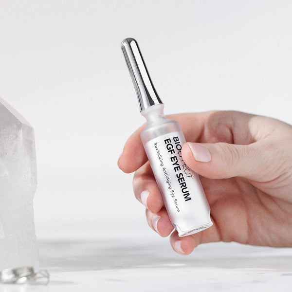 BIOEFFECT EGF Eye Serum held in a hand
