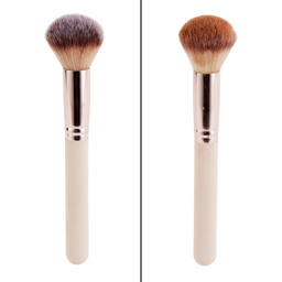 a brush before and after being cleaned