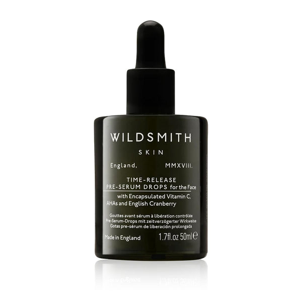 Dark green Wildsmith Skin Time-Release Pre-Serum Drops 50ml bottle