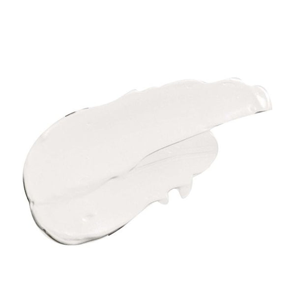 The cream contents on a white background