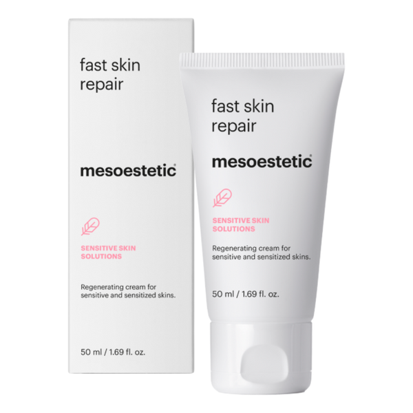 Tube of mesoestetic Fast Skin Repair and packaging