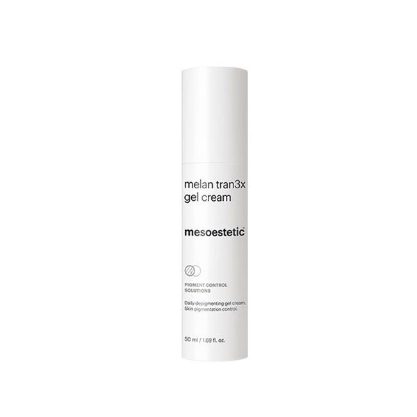 mesoestetic Melan Tran3x Daily Depigmenting Gel Cream tube