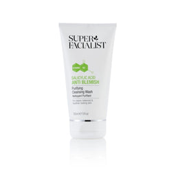 Salicylic acid cleansing wash white tube on white background
