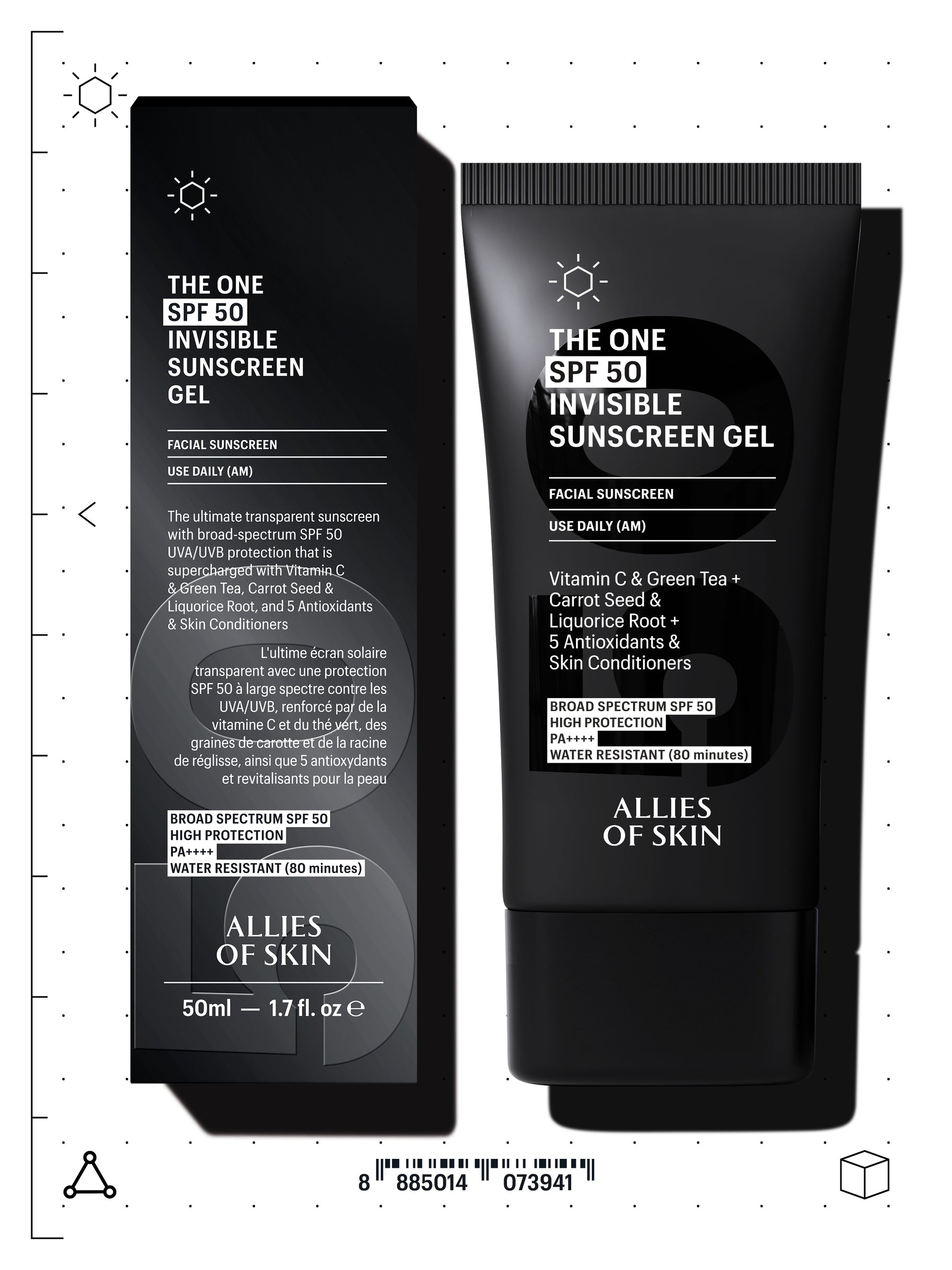 Allies of Skin THE ONE SPF 50 Invisible Sunscreen Gel 50ml | Face