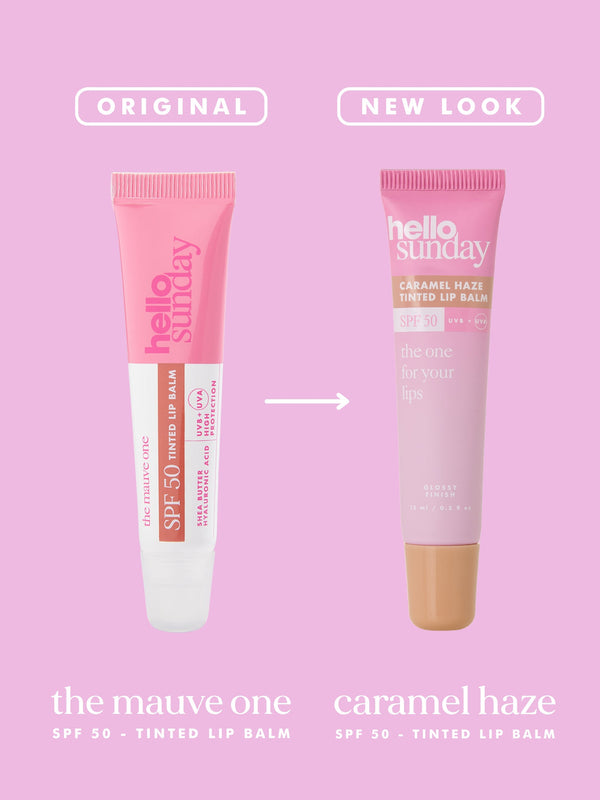 Hello Sunday The One For Your Lips Caramel Haze Tinted Lip Balm SPF50 With Shea Butter 15ml
