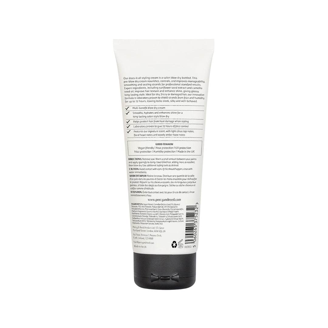 Back view of a skincare product tube with text on a white background