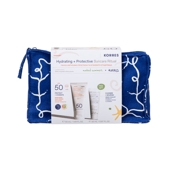 KORRES Naked Summers x Korres Yoghurt Sunscreen SPF 50 50ml & Greek Yoghurt Probiotic Cleanser 20ml