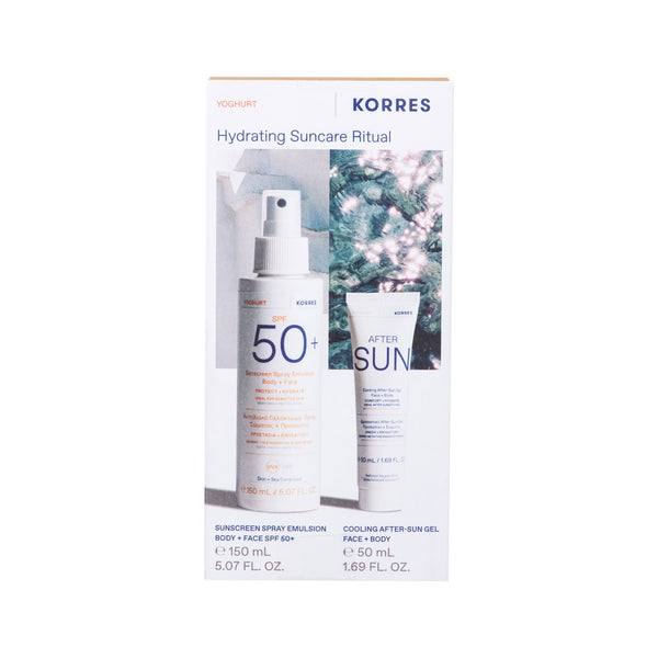 KORRES Hydrating Suncare Ritual Yogurt Spray Sunscreen SPF 50 150ml & After Sun 50ml