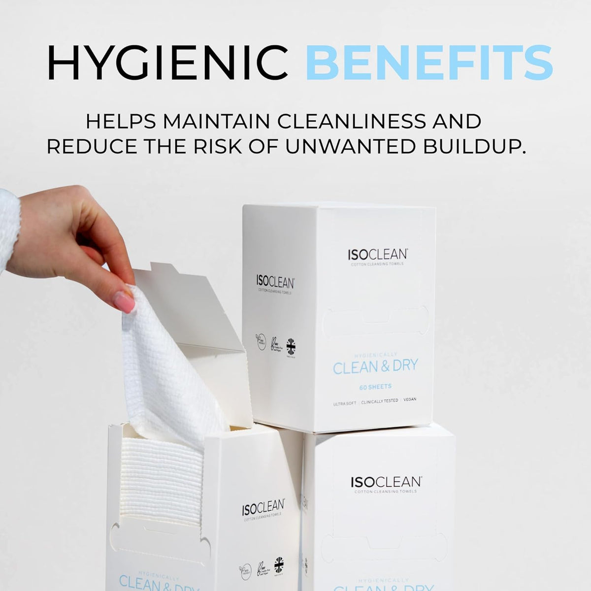 ISOSKIN Cotton Cleansing Towels - 60 sheets