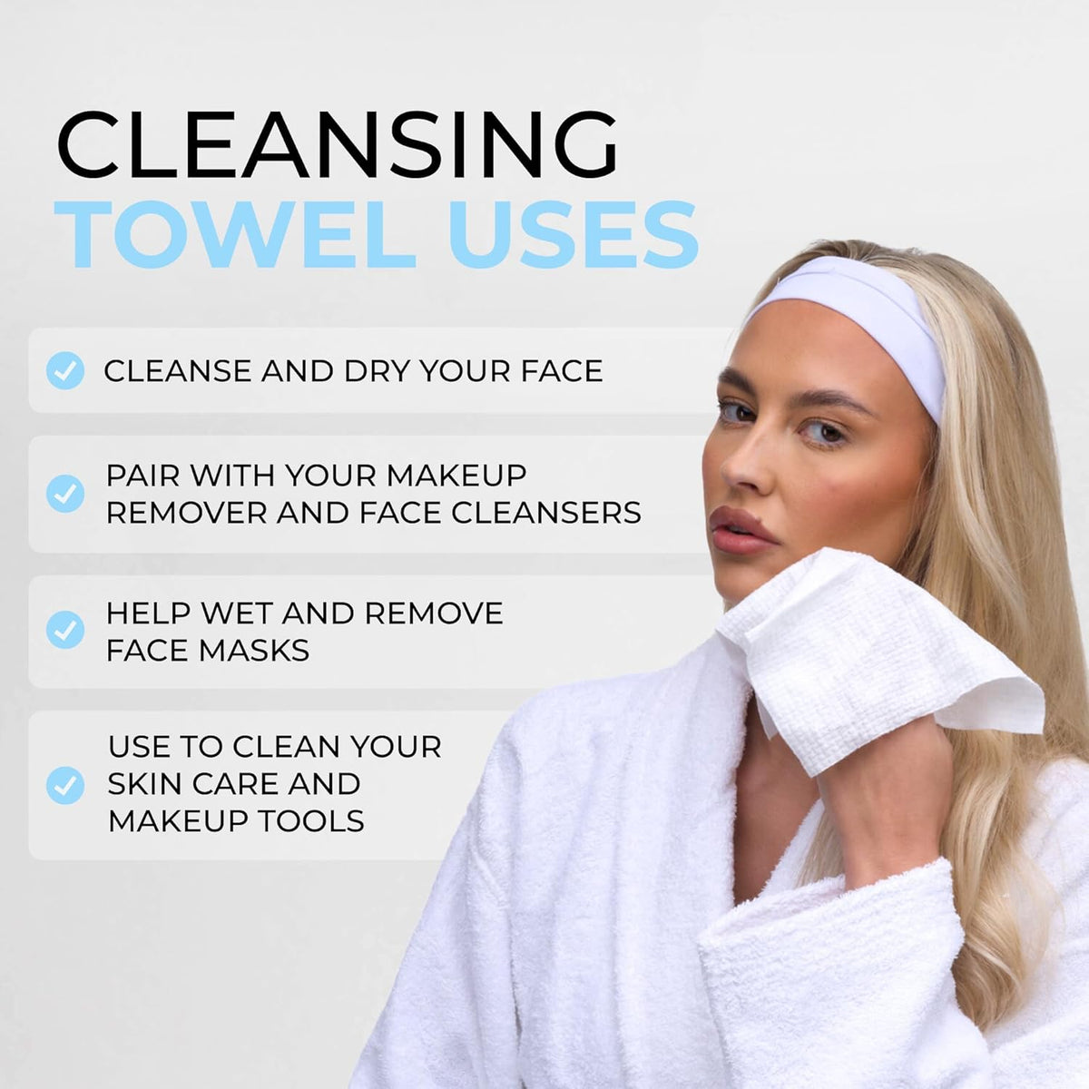 ISOSKIN Cotton Cleansing Towels - 60 sheets