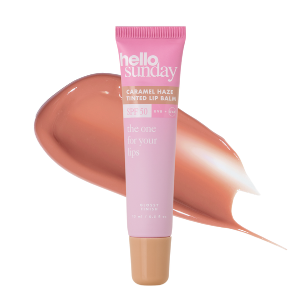 Hello Sunday The One For Your Lips Caramel Haze Tinted Lip Balm SPF50 With Shea Butter 15ml