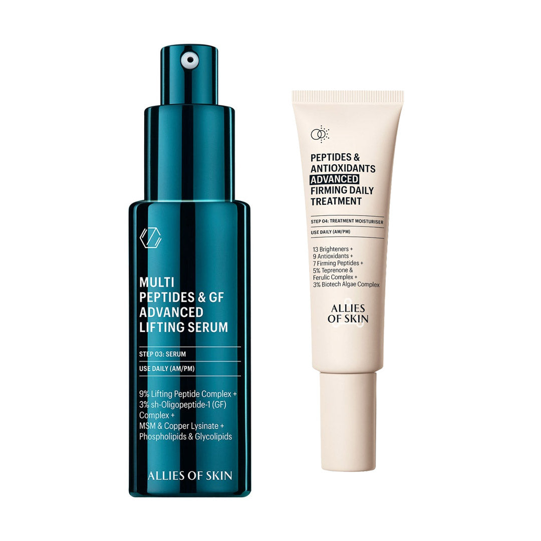 Two skincare products from Allies of Skin on a white background