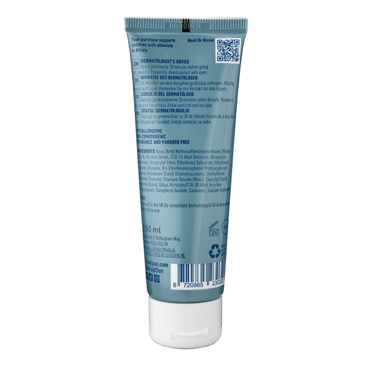 Altruist Oily Skin Cream SPF50