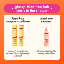 OmiKiko shampoo and conditioner bottles with a pink background