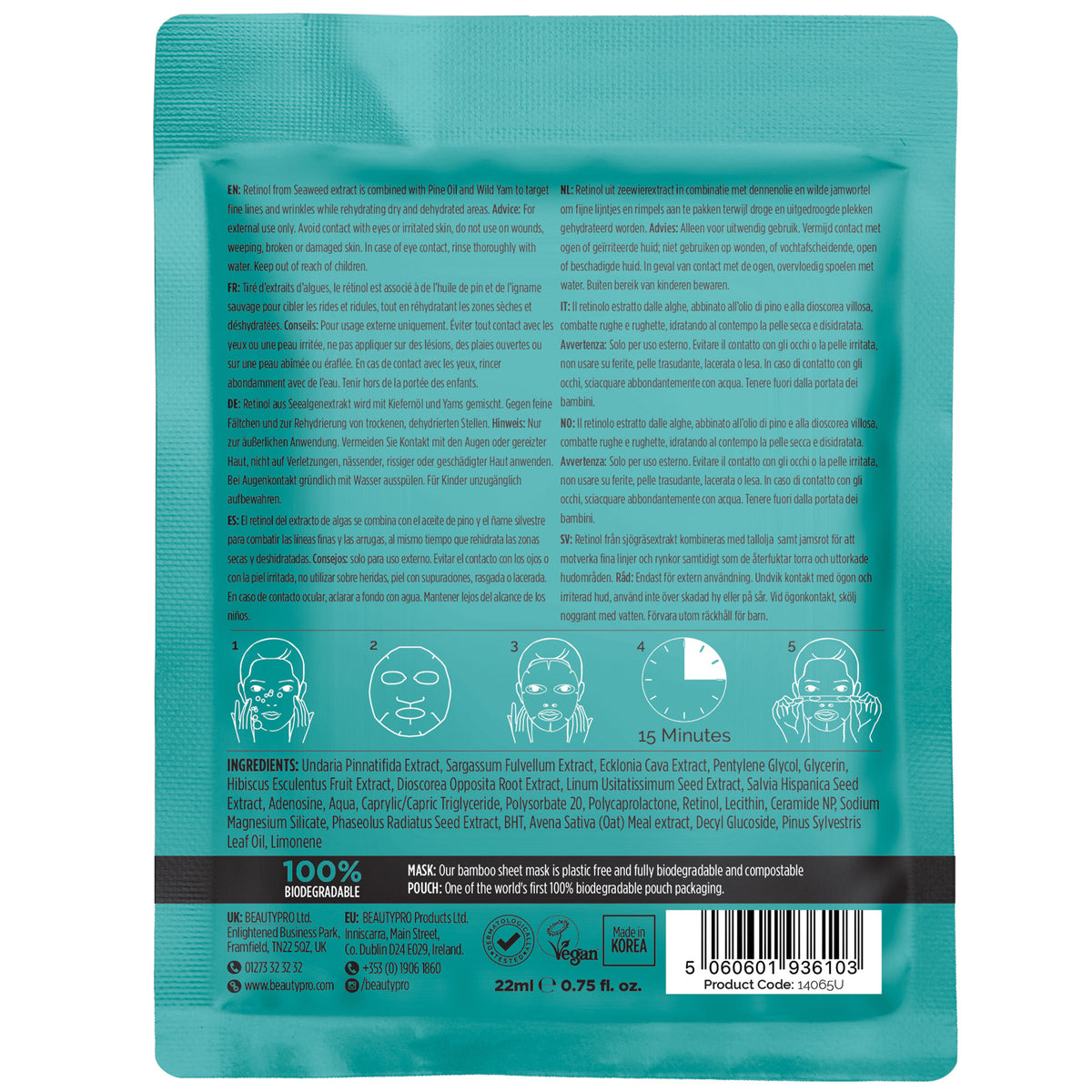 BEAUTYPRO RETINOL Anti-Ageing Sheet Mask