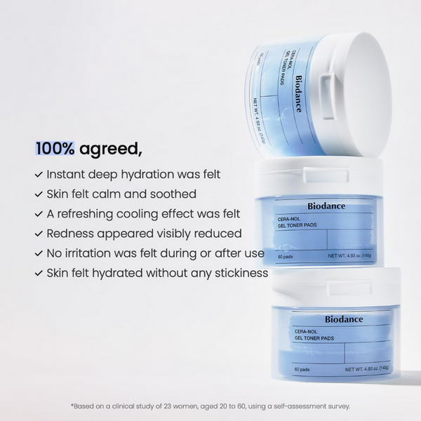 Biodance Cera-nol Gel Toner Pads 60 Pads