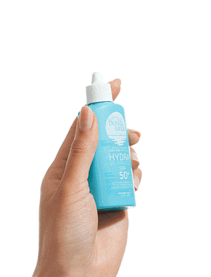 Bondi Sands Face Fluid SPF50+ 40ml held in a hand