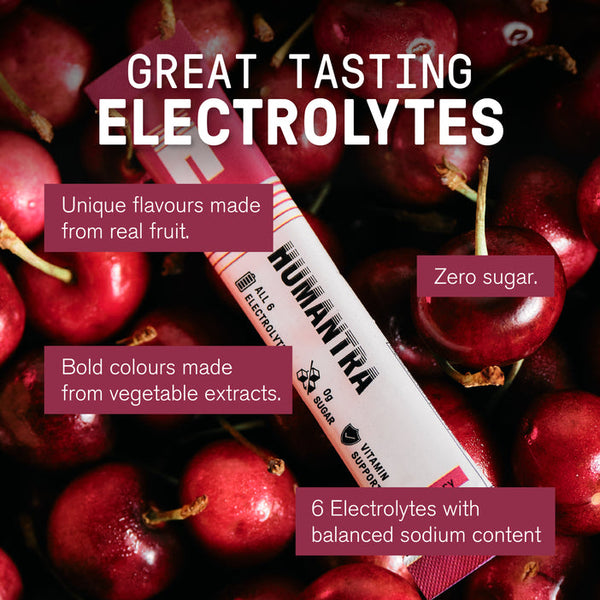 Humantra Black Cherry Electrolyte Powder, 20 Sachets