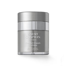 Silver jar of Sarah Chapman Comfort Cream D-Stress on a white background