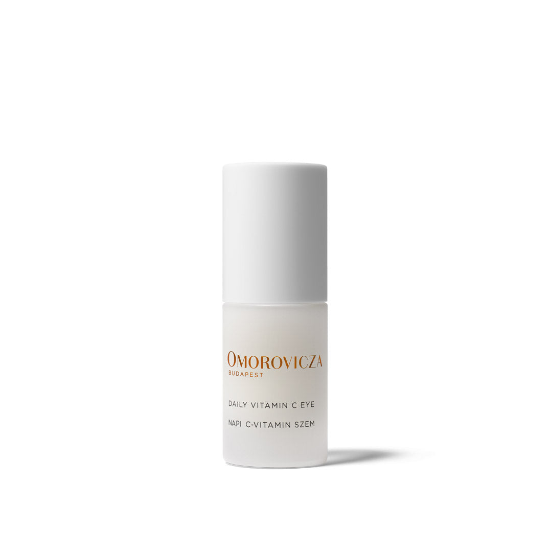 Omorovicza eye serum bottle on a white background