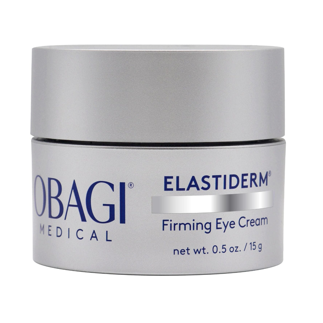 Obagi Elastiderm Firming Eye Cream jar on a white background