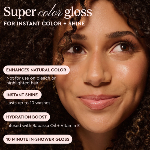 Glaze Supergloss Color Conditioning Hair Gloss Luminous Liquorice For Instant Shine 190ml