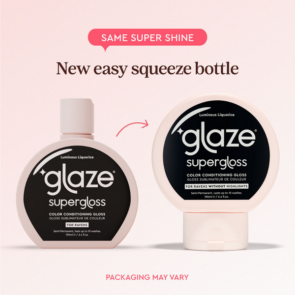 Glaze Supergloss Color Conditioning Hair Gloss Luminous Liquorice For Instant Shine 190ml