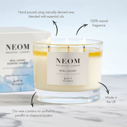 NEOM Real Luxury De-Stress Scented Candle (3 Wicks)