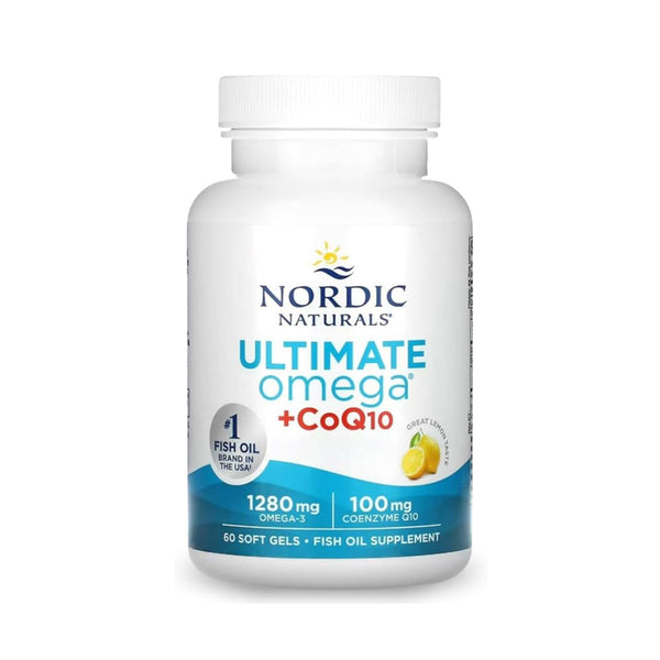 Nordic Naturals Ultimate Omega + CoQ10 1280mg Lemon 60 Softgels