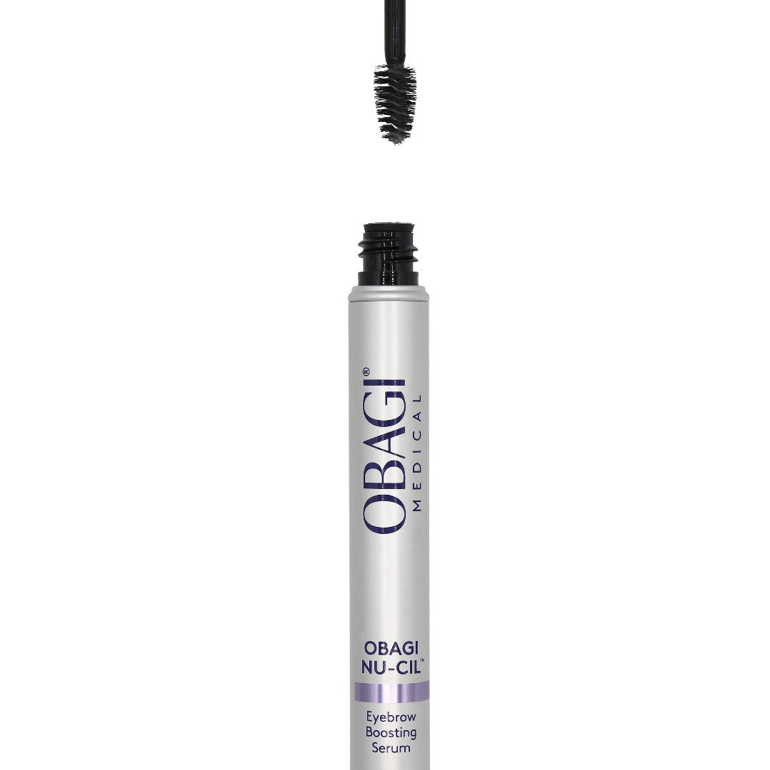 Obagi Nu-Cil eyebrow serum on a white background
