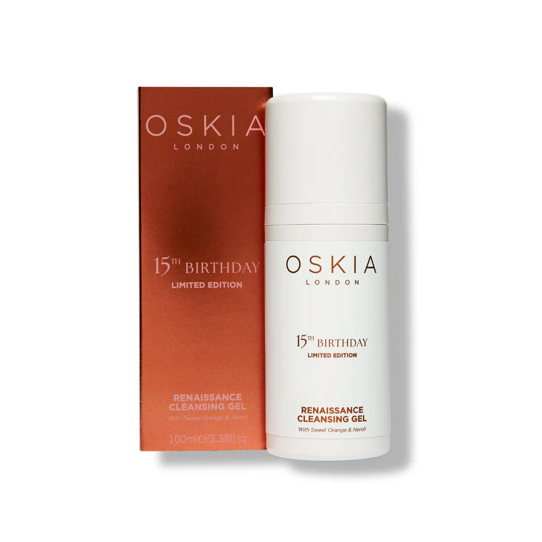 Oskia Renaissance Cleansing Gel with packaging on a white background