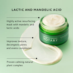 VOTARY Radiance Reveal Mask - Lactic and Mandelic Acid