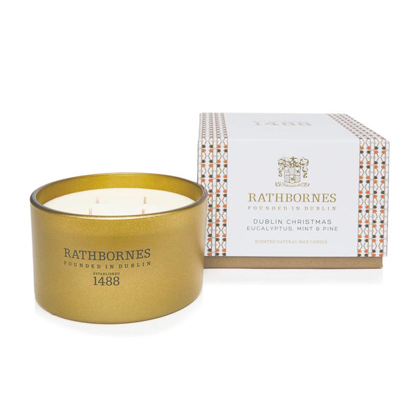 Rathbornes 1488 Dublin Christmas four wick luxury scented candle