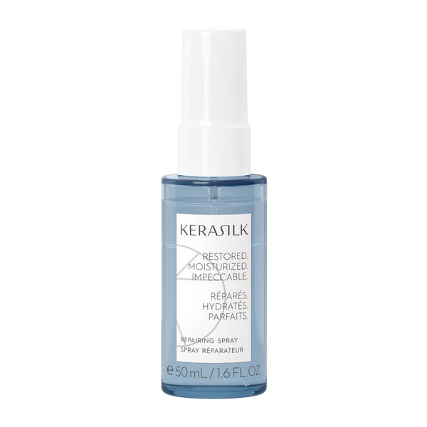 Kerasilk hair spray bottle on a white background