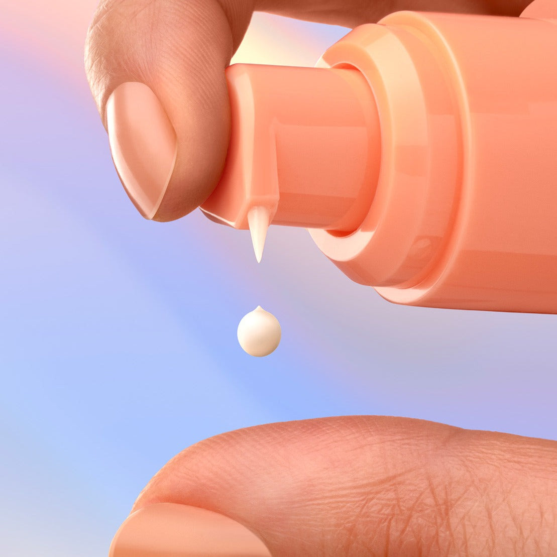 Sand & Sky Anti-Ageing Eye Cream being poured onto a models fingers