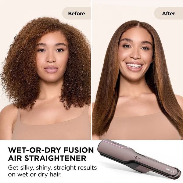 Shark FlexFusion Straight 5-in-1 Air & Ceramic Styling, Drying & Straightening System with Storage Case – Cosmic Blush