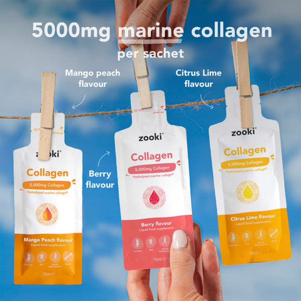 Zooki Marine Collagen 5,000mg, Berry Flavour - 14x15ml sachets