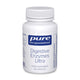 A white plastic bottle of Pure Encapsulations Digestive Enzymes Ultra food supplement, 90 capsules, on a clean white background.