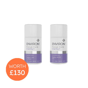 Two Environ skincare products on a white background with a value label.