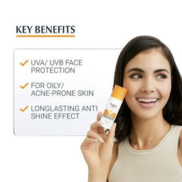 Eucerin Oil Control Sun Gel-Cream Dry Touch SPF50+ 50ml key benefits