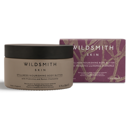 Wildsmith Skin Stillness Nourishing Body Butter with packaging on a white background