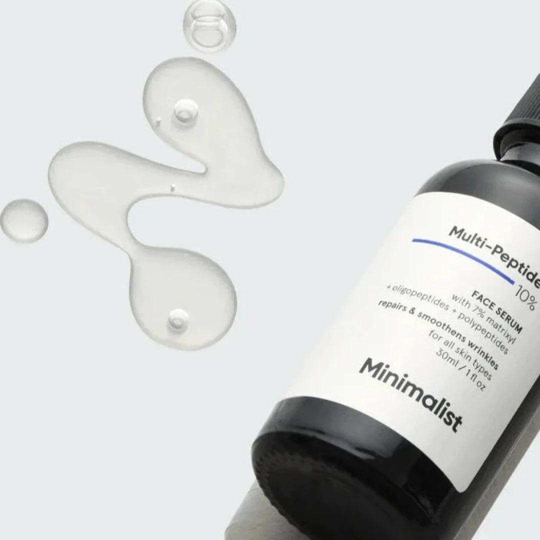 Minimalist Multi-Peptides 10% bottle and texture