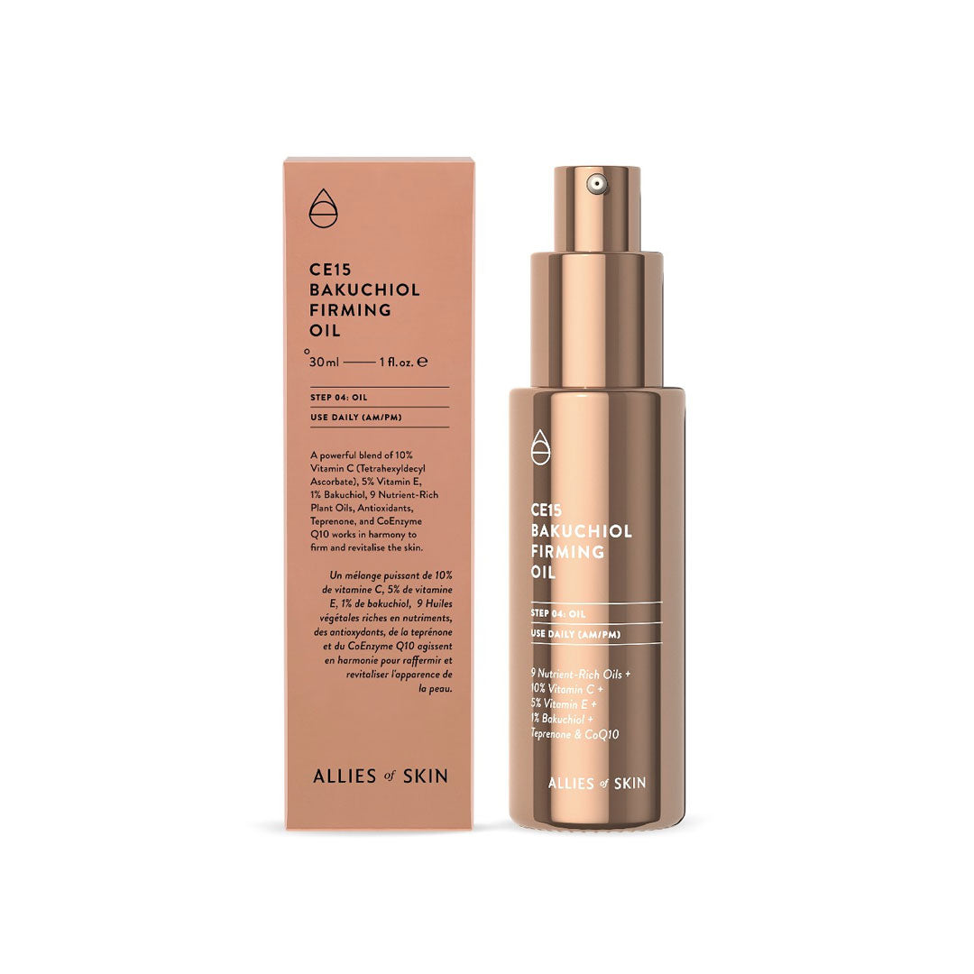 Allies of Skin CE15 Bakuchiol Firming Oil and packaging